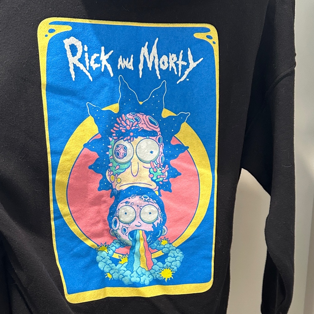 Rick and Morty Black Graphic Sweatshirt